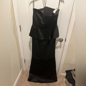 Bridesmaid dress. Black. Strapless. WHITE by Vera Wang